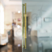 Plantex Heavy Duty Door Handle/Door & Home Decor/36 inch Main Door Handle/Door Pull-Push Handle - Pack of 1 (Brass Antique & Gold)