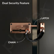 Plantex Door Chain with Baby Latch/Door Chain Lock for Main Door/Latch Lock for Door/Heavy Duty Door Safety Guard Lock for Home, Hotel & Office Security â€“ Pack of 1 (DTK-294-Rose Gold)