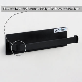 Plantex Napkin Holder/Towel Holder/Towel Hanger-Stand for Bathroom/Washbasin/Bathroom Accessories-Magnetic(Black)