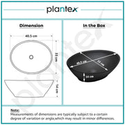 Plantex Ceramic Wash Basin for Bathroom/Table Top Ceramic Basin/Washbasin for Bathroom - (BOAT-NS-BLACK-Marble Finish,16 x 13 x 5.5 Inch)