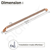 Plantex Aluminium Cabinet Handle/600mm Wardrobe Handle for Home/Cupboard Door Pull-Push Handles for Office - Pack of 1 (Rose Gold)
