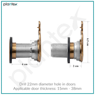 Plantex Solid Brass Door Lens/Door Eye Viewer/Eye Hole for Main Door/180 Degree Ultra Clear Door Viewer for Safe and Secure Home/Office/Hotel - Pack of 2 (Rose Gold)