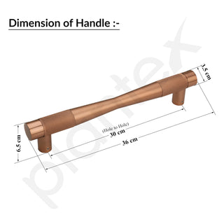Plantex 14 inch Main Door Handle/Handles for Main Door/Wooden & Glass Door Handle/Pull & Push Handles for All The Doors of House, Office, Hotels (PVD Rose Gold, Pack of 1) - 3 Years Warranty