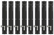 Plantex Stainless Steel Tower Bolt/Tower Bolt for Home,Offices Doors and Windows/Tower Bolt for Main Door/Door Latch/Kundi/Chitakini/Door Latch for Windows - Pack of 8 (Black Finish, 8 inch)