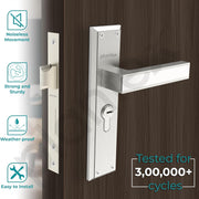 Plantex Heavy-Duty Door Lock - Main Door Lock Set with 3 Keys/5 inch Door Stopper for Home Hydraulic/4 inch Tower Bolt for Home/Offices/Door Latch Ã¢â‚¬â€œ Combo (Satin)