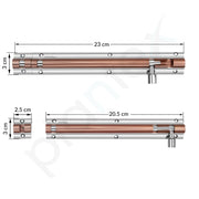 Plantex Heavy Duty 8-inch Joint-Less Tower Bolt for Wooden and PVC Doors for Home Main Door/Bathroom/Windows/Wardrobe - Pack of 1 (703, Rose Gold and Chrome)