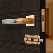 Plantex Zinc Heavy Duty Mortise Door Lock for Bathroom & Balcony/Mortise Keyless Handle Door Lock (7082 - Pvd Choco & Satin Black Matt Finish)