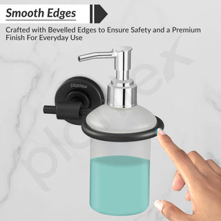 Plantex 304 Grade Stainless Steel Liquid Soap Dispenser/Shampoo Dispenser/Hand Wash Dispenser/Bathroom Accessories - Daizy (Black)