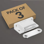 Plantex Door Catcher/Door Magnet for Cabinet/Cupboard/Wardrobe/Door Closer Magnet for Home/Office - Pack of 3 (White)