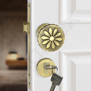 Plantex Heavy Duty Mortise Door Lock/Handle Set for Home/Office (Brass Antique & Gold)
