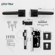 Plantex Fully Brass Door Lock with 3 Years of Warranty/Main Door Lock for Home/Mortise Lock for Door - Main Door Lock Set (3054, Z-Black)