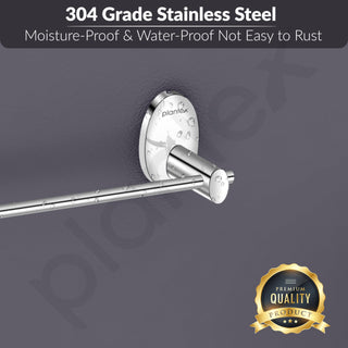 Plantex 304 Stainless Steel Single Towel Rod for Bathroom/Towel Holder in Bathroom/Towel Hanger/Bathroom Accessories - Oreva (Chrome)