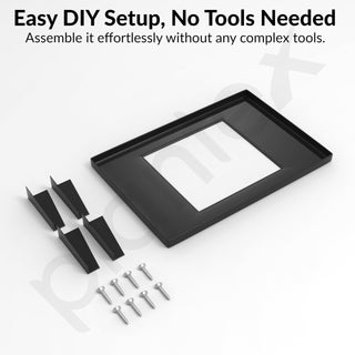 Plantex GI Steel Oven Stand/Microwave Stand for Kitchen Platform/Easy to Screw-Fit & Assemble OTG Rack/Kitchen Storage Shelf – Metal (Black)