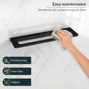 Plantex 20 Inch Acrylic Towel Hanger for Bathroom/Towel Rod for Kitchen/Napkin Holder/Stand/Towel Bar for Bathroom - Pack of 1 (VIB-126, Black)