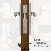 Plantex Heavy Duty Door Lock ÃƒÂ¢Ã¢â€šÂ¬Ã¢â‚¬Å“ Bathroom Door Lock/Mortise 8inch Keyless Plate Handle Set for Home/Bathroom/Store Room/Balcony/Office with Baby Latch (8107, Matt)