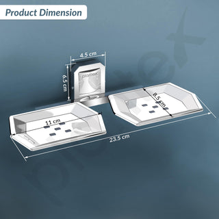 Plantex 304 Grade Stainless Steel Double Soap Holder for Bathroom/Soap Dish/Bathroom Soap Stand/Bathroom Accessories - Cute (Chrome)
