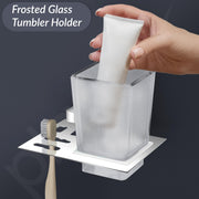 Plantex Smero Pure Brass Tooth Brush Holder/Tumbler Holder/Toothpaste Holder/Bathroom Accessories - Arrete (Chrome)