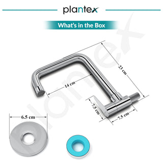 Plantex Brass Kitchen Sink Tap/360° Swivel Spout Sink Tap for Kitchen Basin/Water Tap with Brass Wall Flange and Teflon Tape- 7 Year Warranty by Plantex (DOL-4300-Mirror Chrome)
