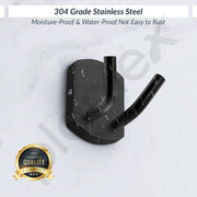 Plantex 304 Grade Stainless Steel Robe Hook/Robe Hooks for Bathroom/Cloth Hanger for Wall/Hooks/Bathroom Accessories - Black (Parv)
