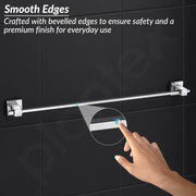Plantex 304 Grade Stainless Steel 24 inchTowel Hanger/Holder for Bathroom/Single Towel Rod/Towel Bar/Towel Stand/Bathroom Accessories - Splash (Chrome)