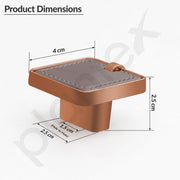 Plantex Knobs for Drawers/Drawer Knobs/Square Knob for Cabinets/Pull-Push Knob for Kitchen/Bedroom/Drawer - Pack of 3 (Rose Gold & Satin Black)