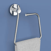 Plantex Stainless Steel Towel Ring for Bathroom/Napkin-Towel Hanger/Wash Basin/Bathroom Accessories - (Chrome-Rectangle) - Pack of 1