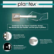 Plantex Triple Security Door Lock for Home/Main Door Lock Set with 3 Years of Warranty/Mortise Lock for Door with Brass Lock Body & Cylinder(7090 - Satin White & Chrome Finish)