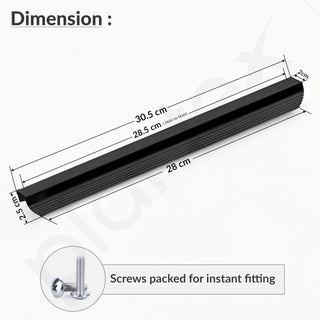 Plantex Cabinet Handle/288mm Handle for Cabinet/Door Pull-Push Handle for Home/Office - Pack of 1 (Black)