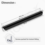 Plantex Cabinet Handle/Kitchen Cabinet Door Handle/Wardrobe/288 mm Cupboard Handle/Door Pull-Push Handle for Home/Office - Pack of 2 (Black)