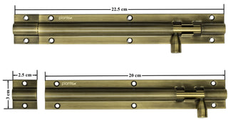 Plantex Stainless Steel 8-inch Tower Bolt/Tower Bolt for Home,Offices Doors and Windows/Tower Bolt for Main Door/Wardrobe Door Latch/Kundi/Chitakini/Door Latch for Windows (Brass Finish, Pack of 6)