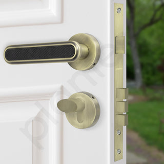 Plantex Triple Security Door Lock for Home/Main Door Lock Set with 3 Years of Warranty/Mortise Lock for Door with Brass Lock Body & Cylinder (34 -Brass Antique & Black)
