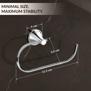 Plantex Towel Ring for Bathroom/Pure Brass Towel Holder/Towel Stand/Towel Hanger/Bathroom Accessories - Pack of 1 (APS-EFL-05, Chrome)