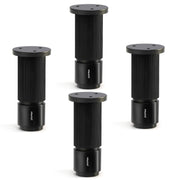 Plantex 4 Inch Sofa Leg for Bed Furniture/Aluminium Sofa Leg for Table/Support Legs/Furniture Leg - Pair of 2 (4 Piece) (DTS-77, Black)