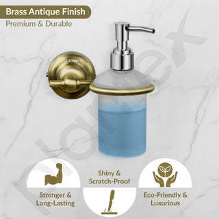 Plantex 304 Grade Stainless Steel Liquid Soap Dispenser/Shampoo Dispenser/Hand Wash Dispenser/Bathroom Accessories - Skyllo (Antique)