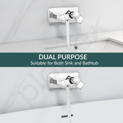 Plantex Pure Brass Basin Mixer Tap for Bathroom/Wall Mount Mixer Tap for Bathroom/Hot and Cold Water/Tap for Wash Basin –(PRI-327)