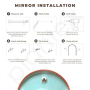 Plantex Aluminium Frame Mirror for Wall/Round Wall Mount Mirror for Bedroom/Dressing Room/Living Room/Entryway - (Dia- 20in - Rose Gold)