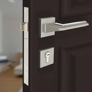 Plantex Triple Security Door Lock for Home/Main Door Lock Set with 3 Years of Warranty/Mortise Lock for Door with Brass Lock Body & Cylinder(Satin White & Chrome Finish)