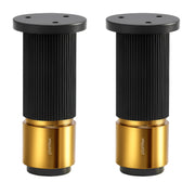 Plantex 4 Inch Sofa Leg for Bed Furniture/Aluminium Sofa Leg for Table/Support Legs/Furniture Leg - Pair of 1 (2 Piece) (DTS-77, Black & Gold)