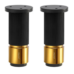 Plantex 4 Inch Sofa Leg for Bed Furniture/Aluminium Sofa Leg for Table/Support Legs/Furniture Leg - Pair of 1 (2 Piece) (DTS-77, Black & Gold)