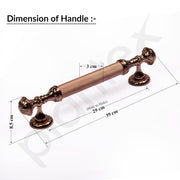 Plantex Heavy Duty 15-inches Main Door Handle/Door Handle for Main Door/Pull Push Door Handle for Glass Door - Pack of 1 (320-PVD Rose Gold Finish) - 3 Years Warranty
