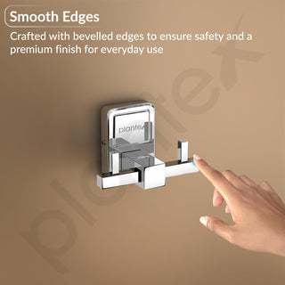 Plantex 304 Grade Stainless Steel Robe Hook/Cloth-Towel Hanger/Door Hanger Hook/Bathroom Accessories - Darcy (Chrome)
