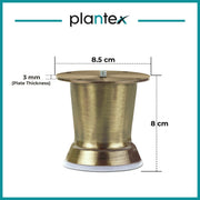 Plantex Heavy Duty Pillar 3 Inch Spare Sofa Legs for Bed Furniture/Sofa Legs for Table/Sofa Support Legs Set of 2 Pcs (Brass Antique)
