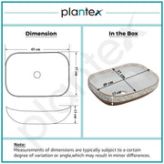 Plantex Table Top Wash Basin For Bathroom/Designer Ceramic Basin/Countertop Vessel Sink Basin - Indo-European Collection (20 x 14.5 x 5.5 Inch)