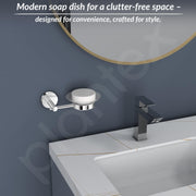 Plantex 304 Grade Stainless Steel Soap Holder Stand for Bathroom and Wash Basin/Bathroom Accessories - Oreo (Chrome)