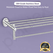 Plantex 304 Grade Stainless Steel 24 Inches Long Towel Rack/Towel Hanger for Bathroom/Towel Bar/Bathroom Accessories - Olive (Chrome)