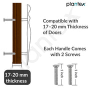 Plantex Cabinet Handle/Kitchen Cabinet Door Handle/Wardrobe/288 mm Cupboard Handle/Door Pull-Push Handle for Home/Office - Pack of 2 (Black)