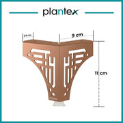 Plantex 4 Inch Sofa Legs for Bed Furniture/Sofa Legs for Table/Sofa Support Legs with Rubber Grip (Rose Gold, 8 Pcs)