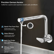 Plantex Pure Brass Sink Tap for Kitchen with Wall Flange & Teflon Tape/Wall Mount Kitchen Sink Faucet (DOL-4301, Chrome)