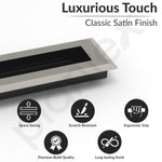 Plantex Sliding Door Handle/Concealed Handle for Sliding Door/96mm Concealed Handle for Wardrobe/Kitchen Cabinet - Pack of 1 (Satin)