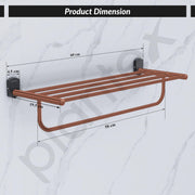 Plantex 304 Grade Stainless Steel 24 inch Towel Rack/Towel Rod for Bathroom/Napkin Hanger for Bathroom - Parv (Rose Gold & Black)